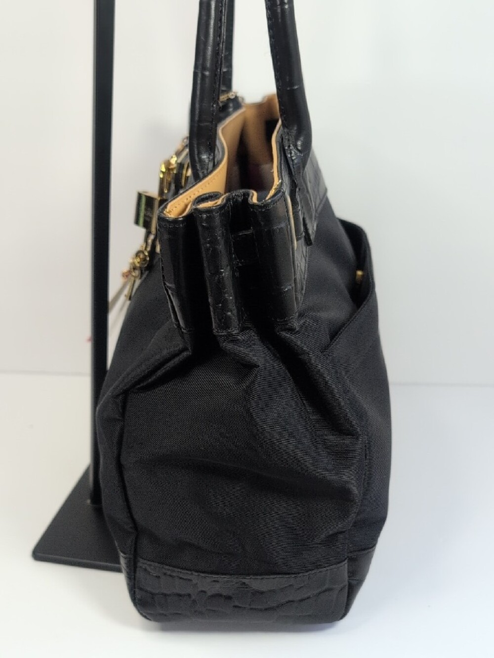 Felicci New York Nylon And Leather Tote Bag NWT - Picture 5 of 14